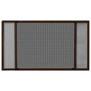 vidaXL Mosquitera extensible para ventanas marr&oacute;n (75-143)x50 cm