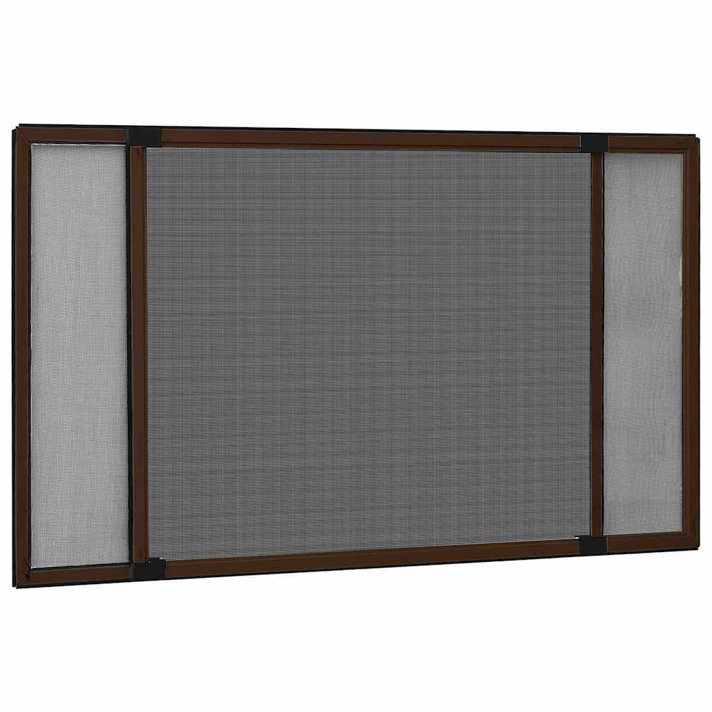 vidaXL Výsuvná okenná sieťka proti hmyzu hnedá (100-193)x75 cm
