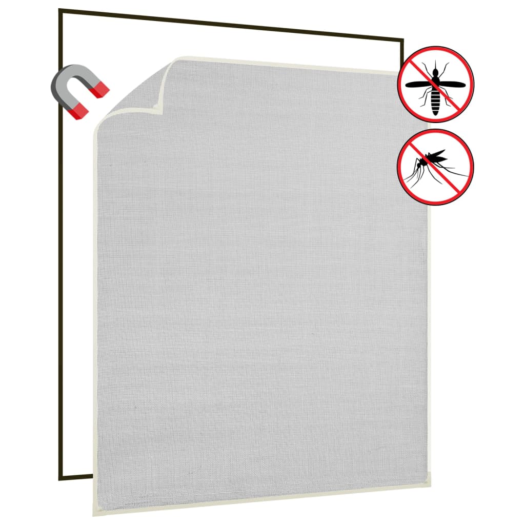 Insektenschutz für Fenster Magnetisch Weiß 120x140 cm Fiberglas | Stepinfit