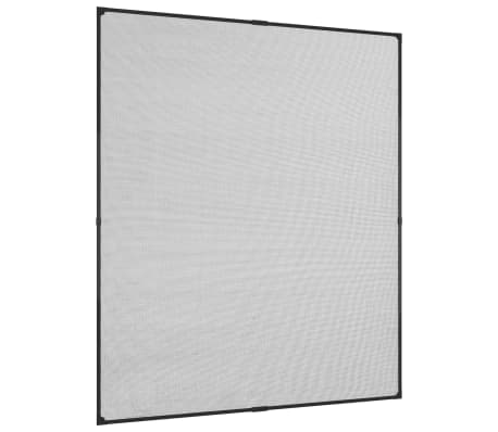 vidaXL Magnetisk insektskjerm for vindu antrasitt 130x150cm glassfiber