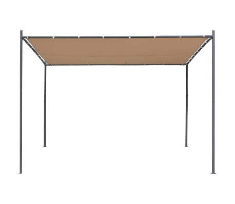 vidaXL Gazebo com telhado inclinado 300x300x257 cm 180 g/m² bege