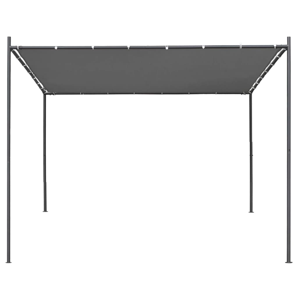 vidaXL Gazebo with Slanted Roof 300x300x257 cm Anthracite 180 g/m²