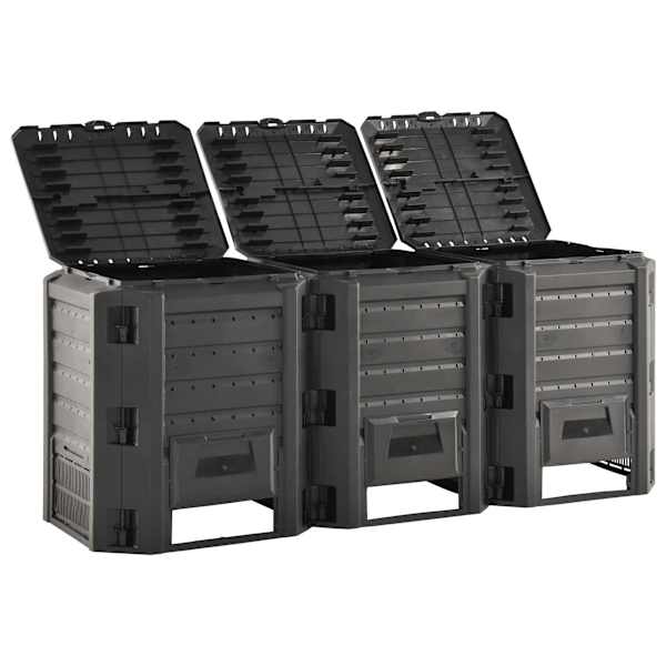 vidaXL aiakomposter, must 1200 l