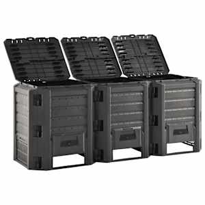 Zahradní kompostér černý 1 200 l - obrázek 2