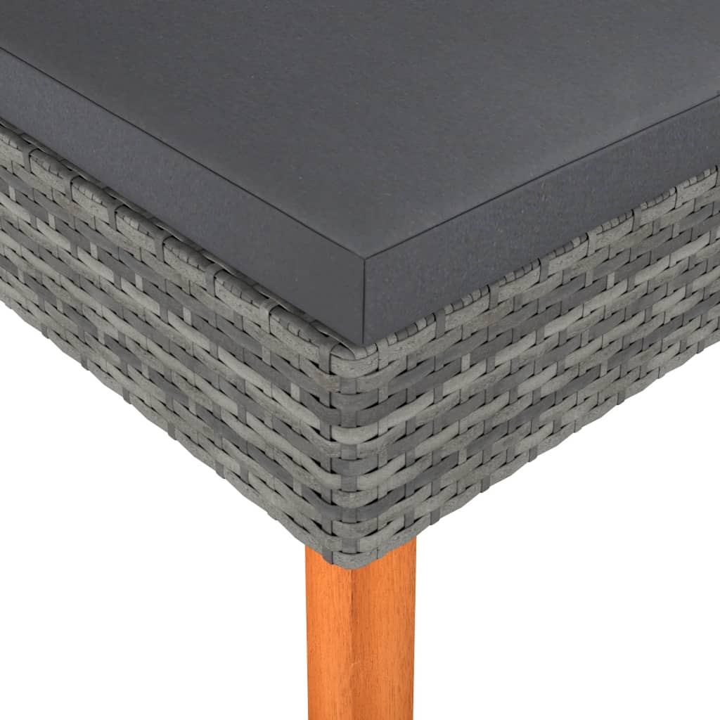 3x Solid Eucalyptus Wood Middle Sofa Poly Rattan Lounge Seating Garden vidaXL - Picture 36 of 36