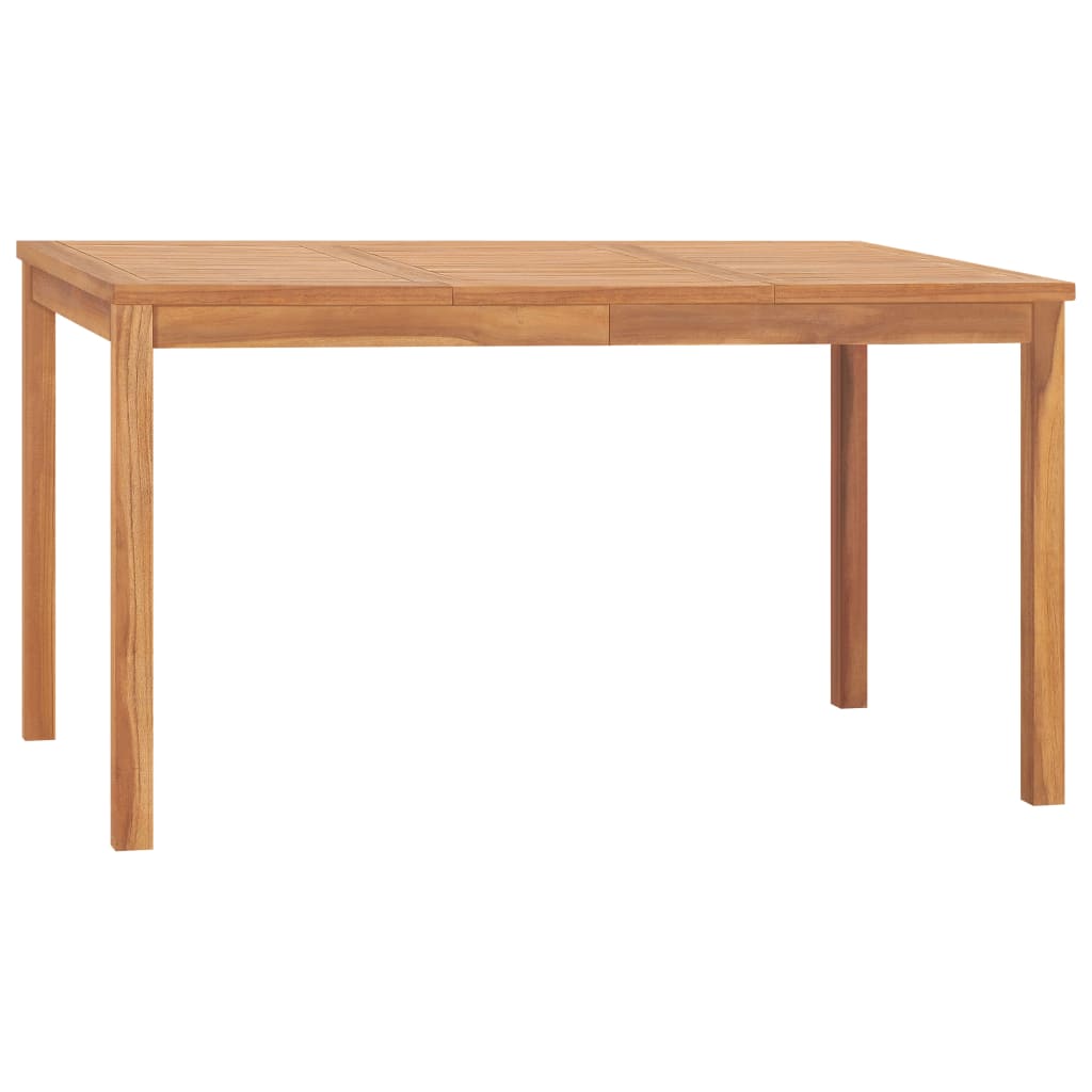 Garden Dining Table 140x80x77 cm Solid Teak Wood