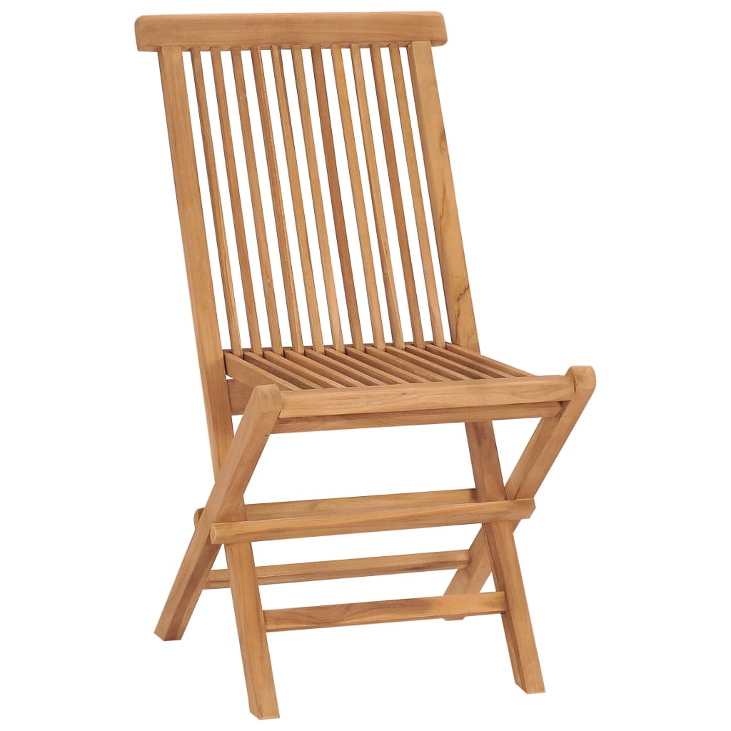 vidaXL Tuinstoelen 4 st inklapbaar massief teakhout afbeelding