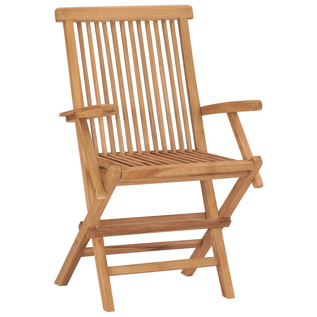 

vidaXL Tuinstoelen 2 st inklapbaar massief teakhout