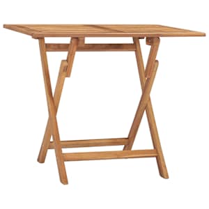 Skládací zahradní jídelní stůl 90 x 60 x 75 cm masivní teak - obrázek 1