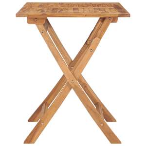 Skládací zahradní jídelní stůl 90 x 60 x 75 cm masivní teak - obrázek 3