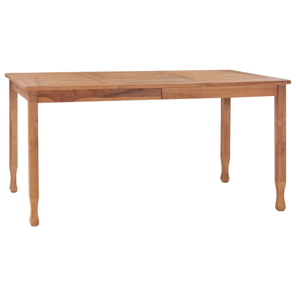 Garten-Esstisch 150x90x75 cm Teak Massivholz