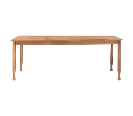 vidaXL Vrtna jedilna miza 200x100x75 cm trdna tikovina