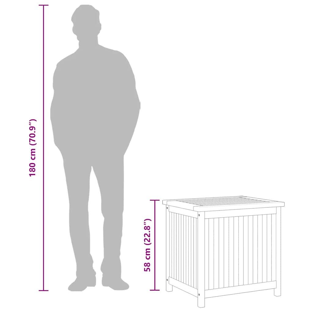 Patio Storage Box Deck Box Garden Outdoor Cabinet Chest Solid Wood Teak vidaXL - Picture 16 of 69