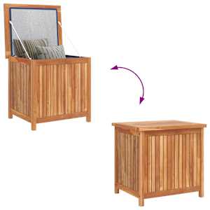 Zahradní úložný box 60 x 50 x 58 cm masivní teakové dřevo - obrázek 8