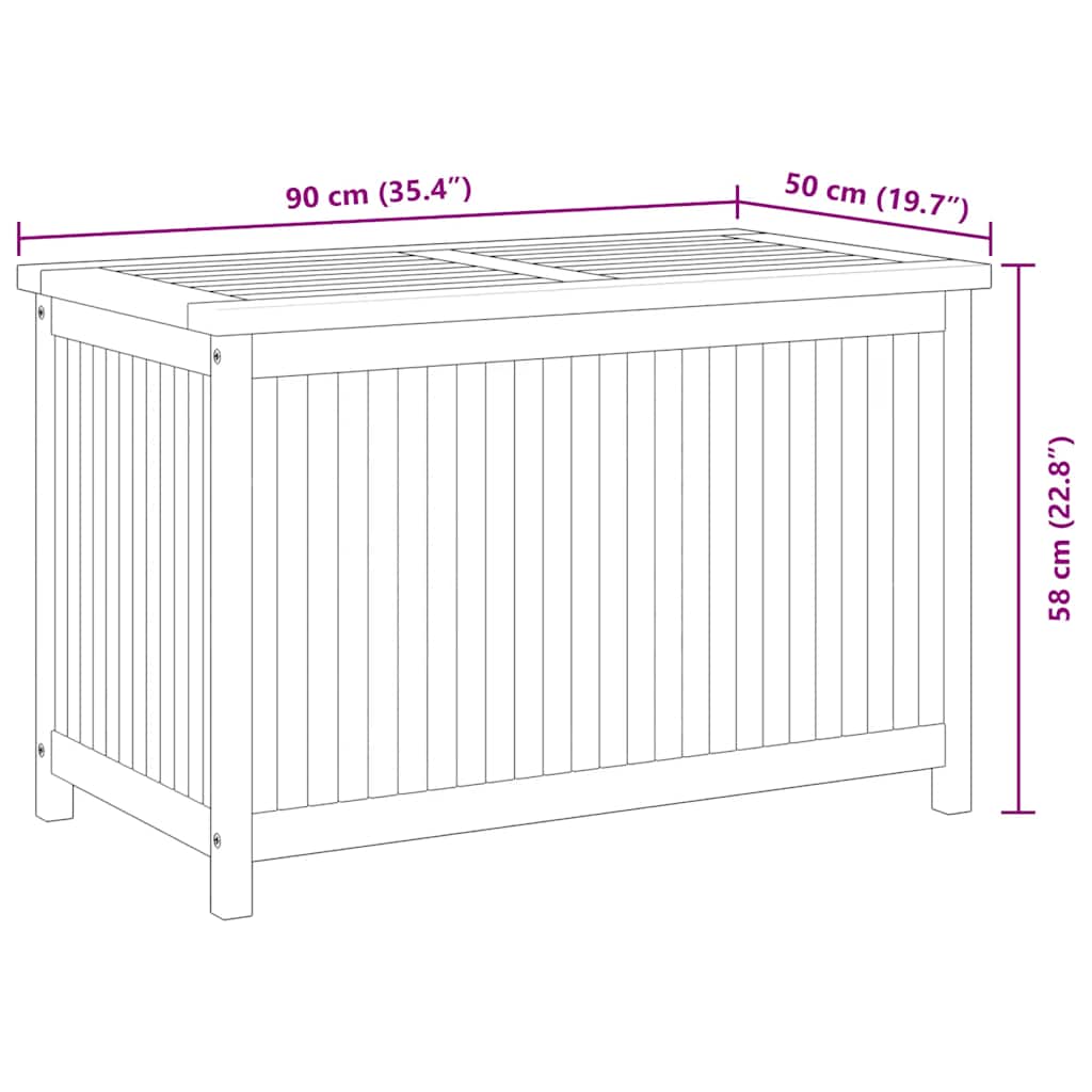 Patio Storage Box Deck Box Garden Outdoor Cabinet Chest Solid Wood Teak vidaXL - Picture 19 of 69