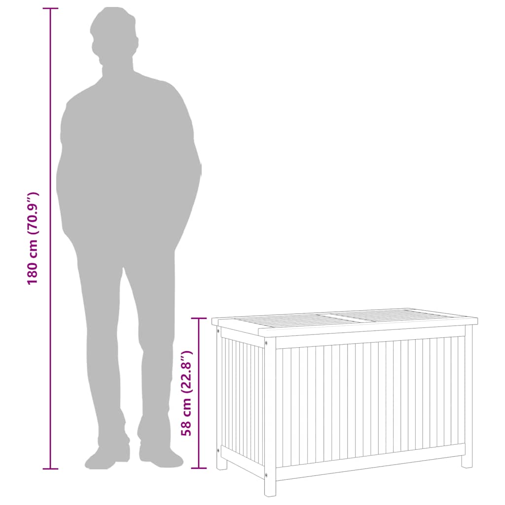 Patio Storage Box Deck Box Garden Outdoor Cabinet Chest Solid Wood Teak vidaXL - Picture 26 of 69