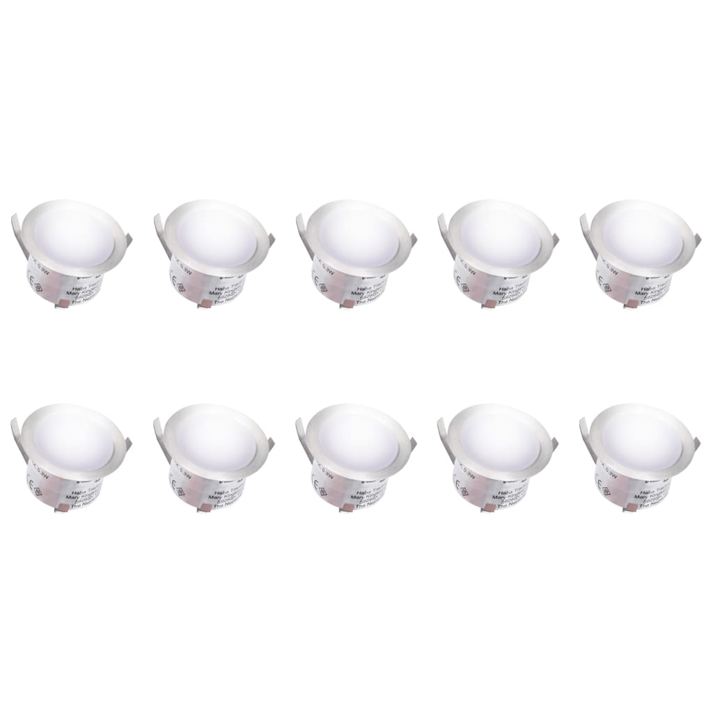 vidaXL Lámparas LED de suelo 10 unidades blanco frío
