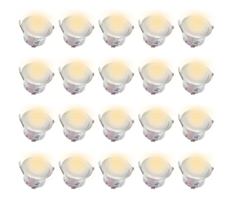 vidaXL Lampes de sol à LED 20 pcs blanc chaud