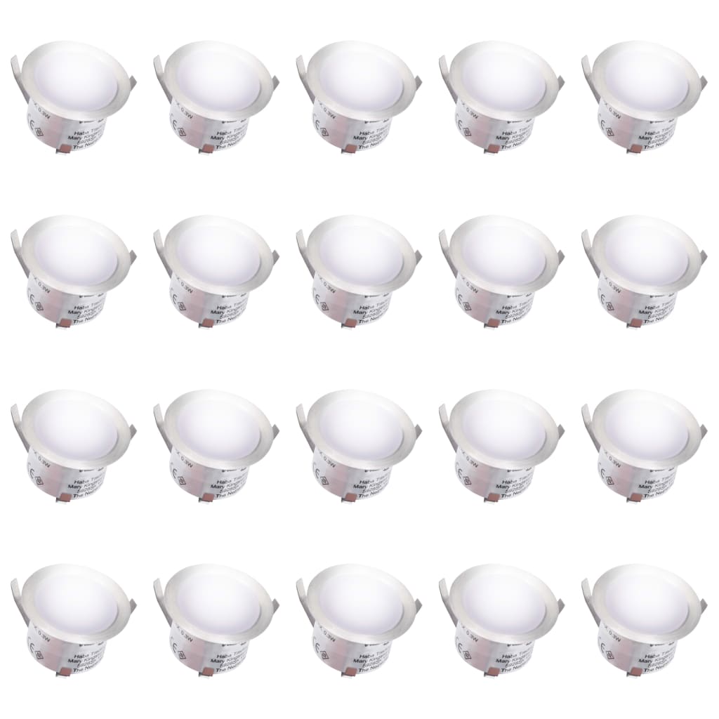 vidaXL Lámparas LED de suelo 20 unidades blanco frío