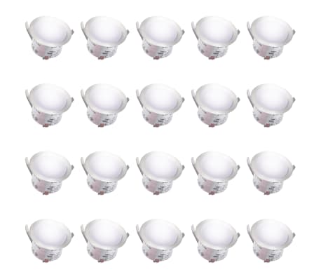 vidaXL Lámparas LED de suelo 20 unidades blanco frío