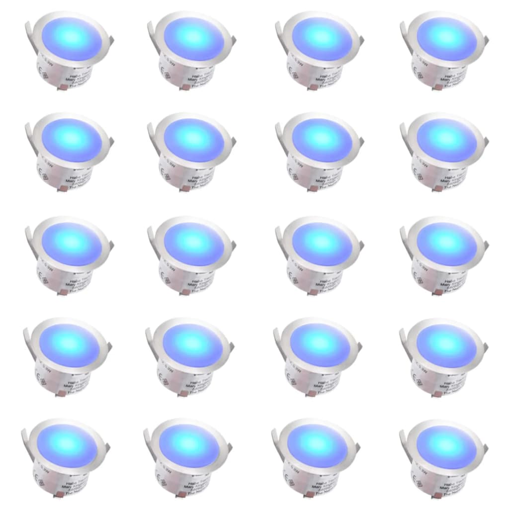 vidaXL Grondlampen 20 st LED blauw