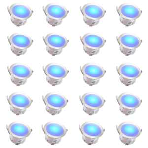 vidaXL LED-Bodenleuchten 20 Stk. Blau