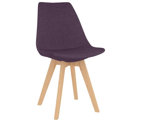 vidaXL Chaises à manger lot de 6 violet tissu