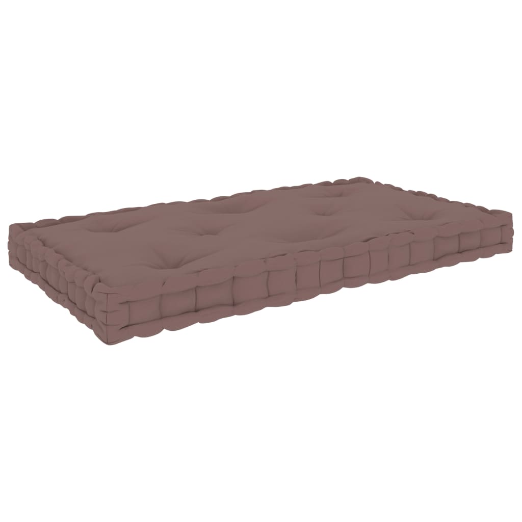 vidaXL Palletvloerkussen 73x40x7 cm katoen taupe