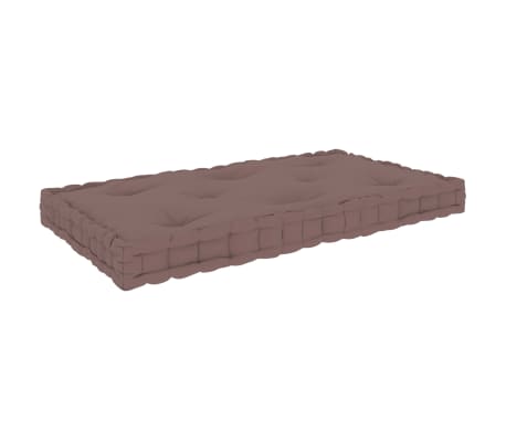 vidaXL Palletvloerkussen 73x40x7 cm katoen taupe