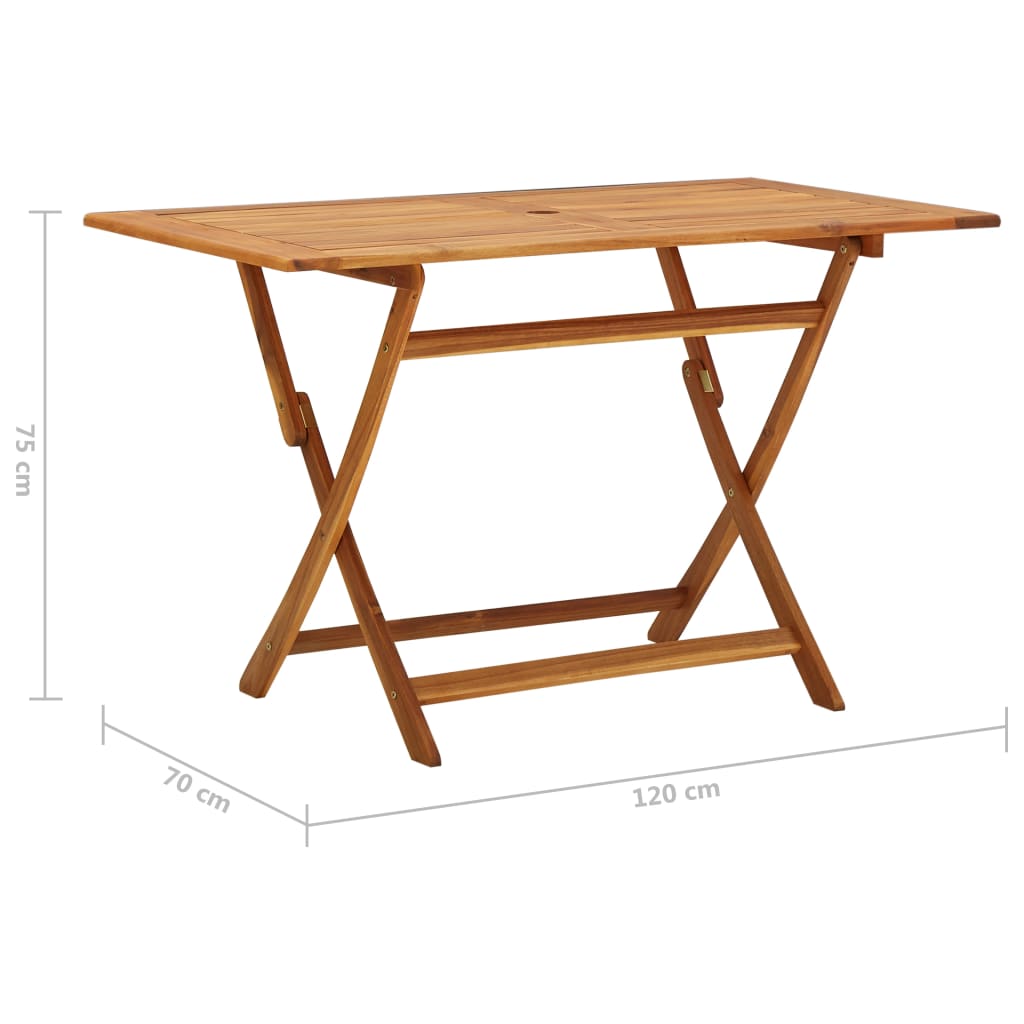 Set de masă pentru grădină, 5 piese, lemn masiv de acacia