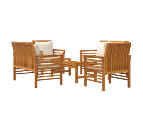 vidaXL Sodo komplektas su pagalvėlėmis, 5 dalių, akacijos masyvas