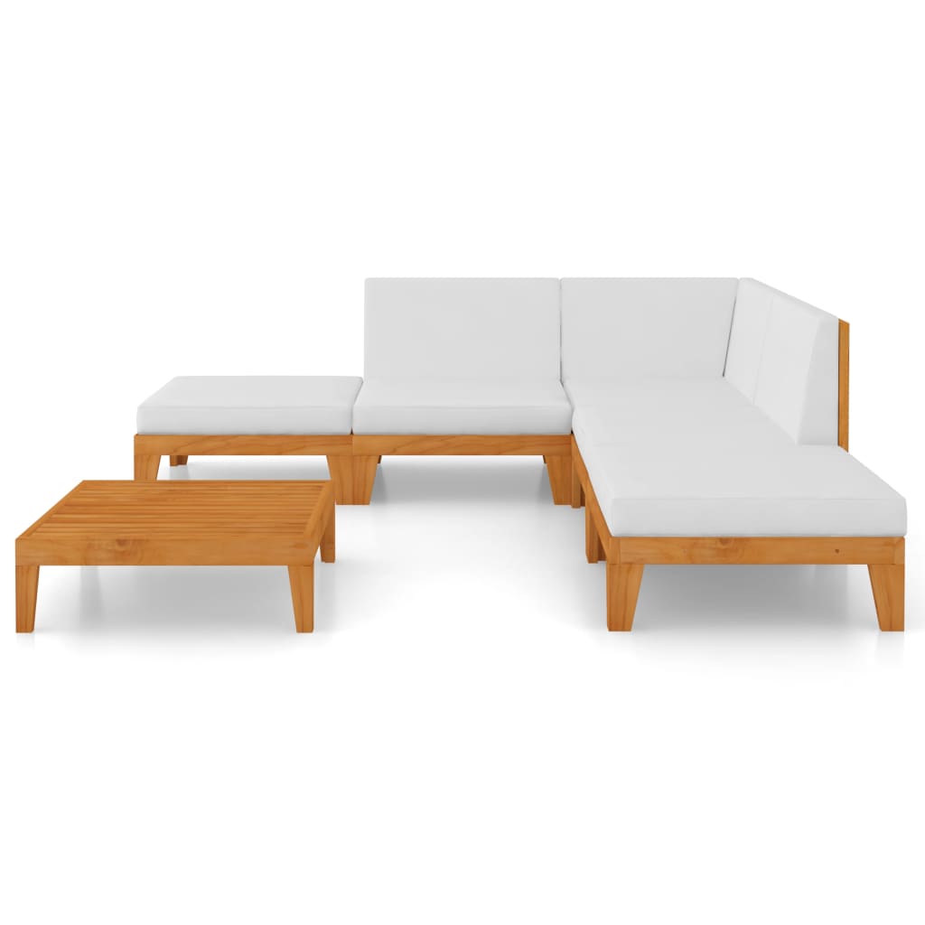 

vidaXL 7-delige Loungeset met kussens massief acaciahout