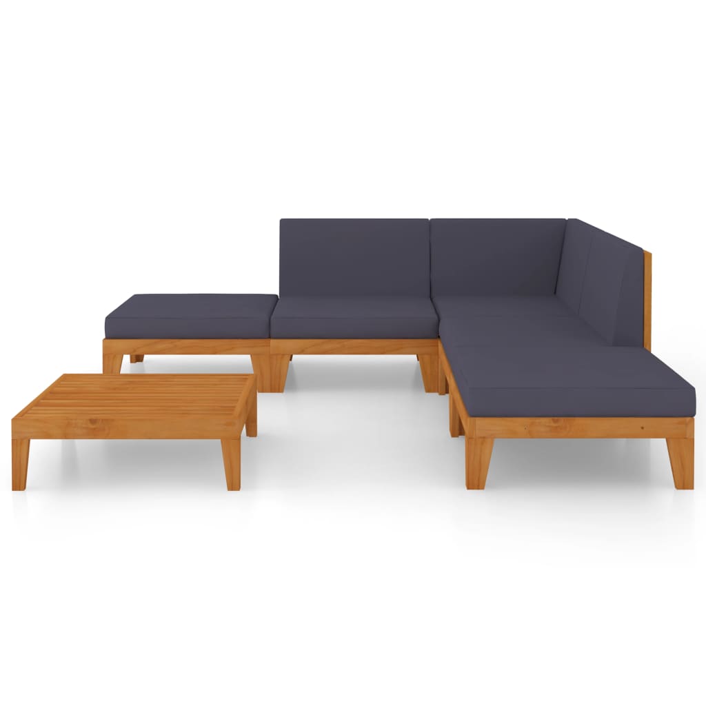 

vidaXL 7-delige Loungeset met kussens massief acaciahout