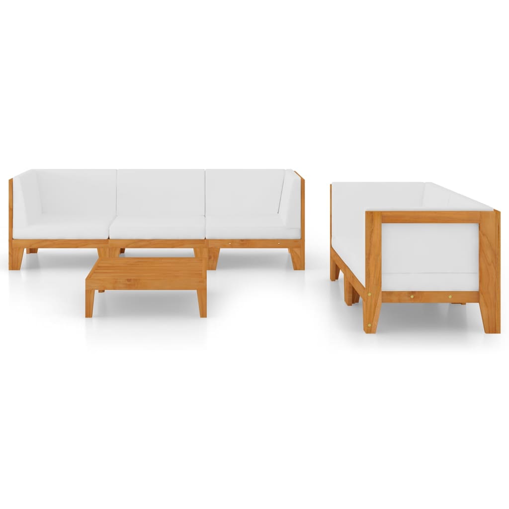 

vidaXL 6-delige Loungeset met kussens massief acaciahout