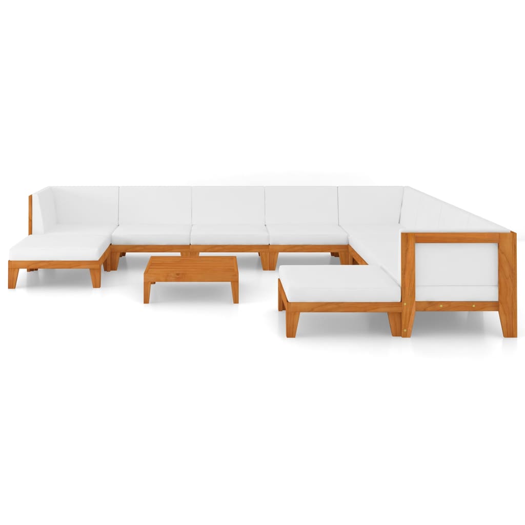 

vidaXL 11-delige Loungeset met kussens massief acaciahout