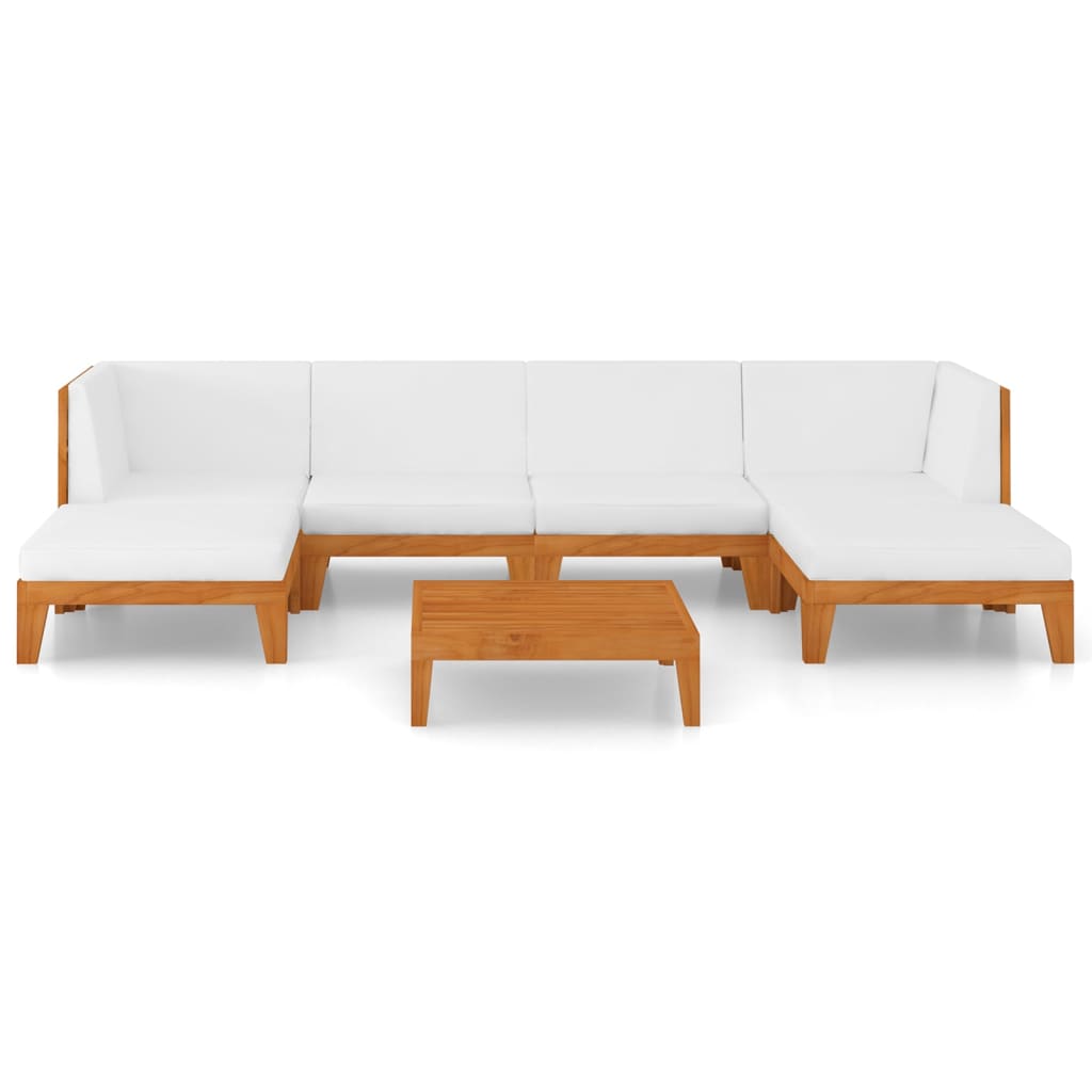

vidaXL 7-delige Loungeset met kussens massief acaciahout