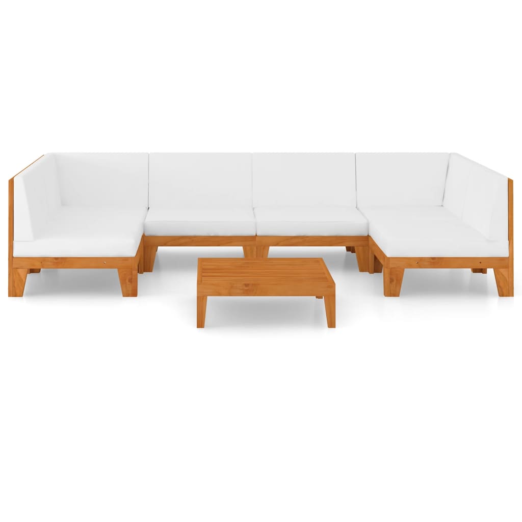

vidaXL 7-delige Loungeset met kussens massief acaciahout