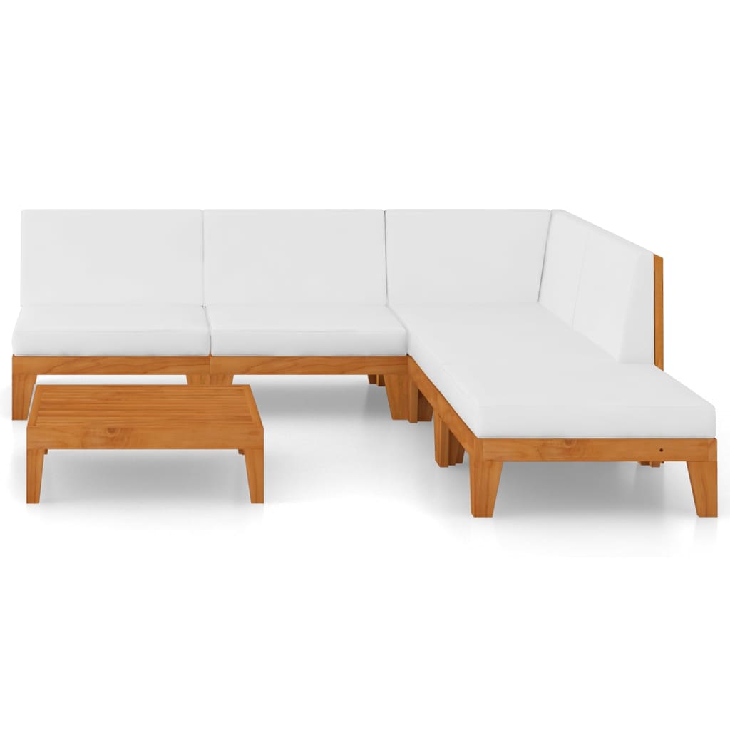 

vidaXL 6-delige Loungeset met kussens massief acaciahout