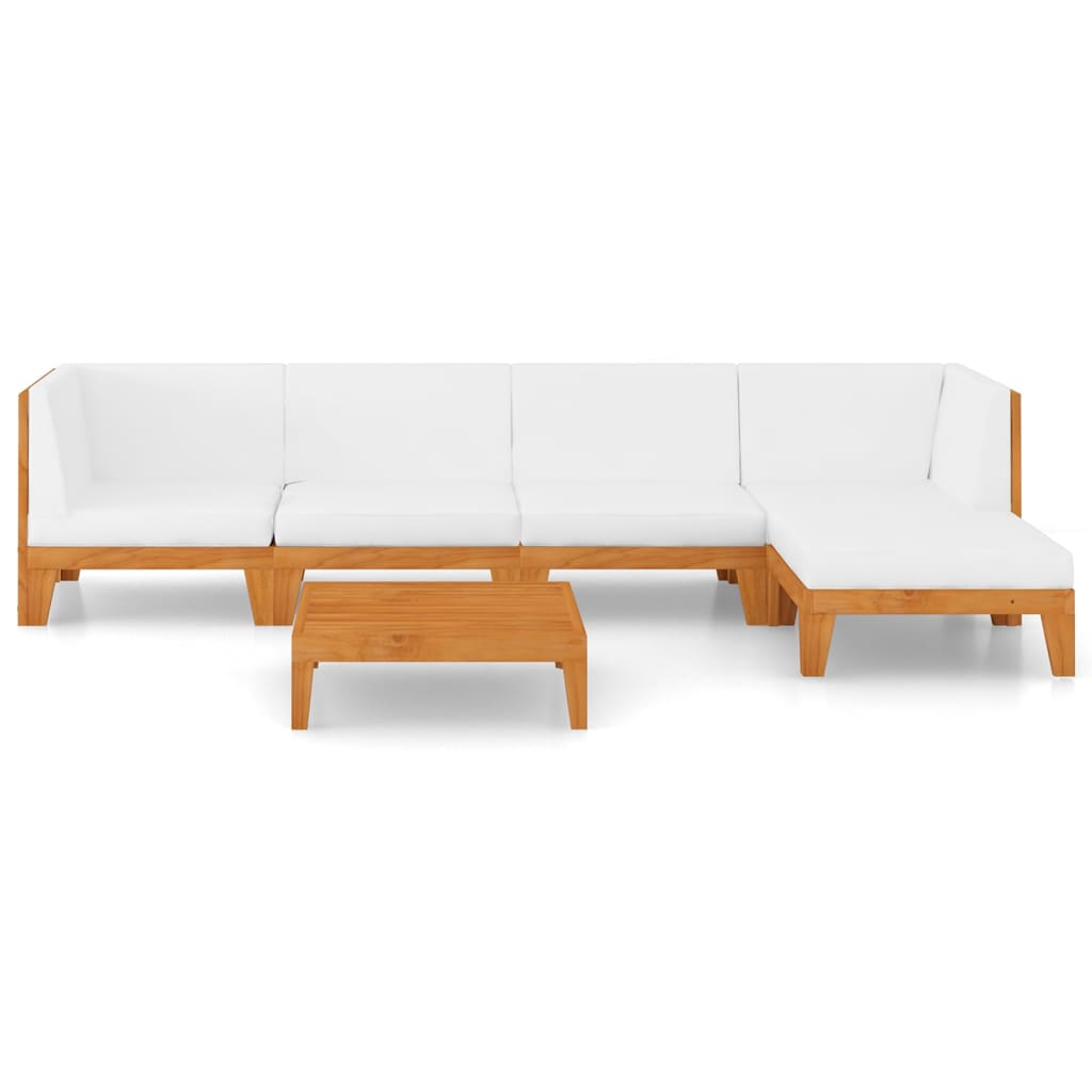 vidaXL Set mobilier grădină cu perne, 6 piese, lemn masiv acacia