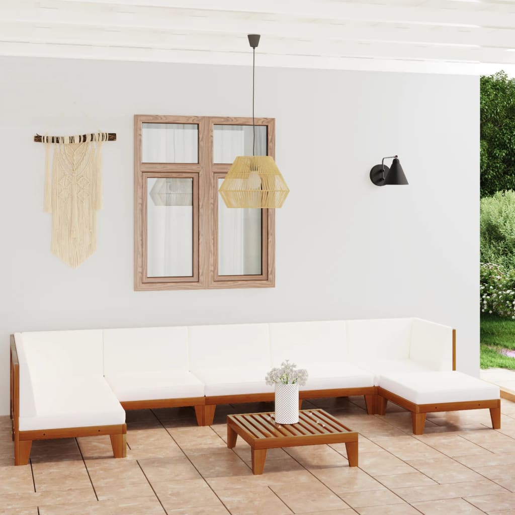 vidaXL Set mobilier de grădină cu perne, 8 piese, lemn masiv de acacia vidaxl.ro