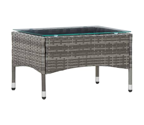 vidaXL Set muebles de jard&iacute;n 2 piezas con coj&iacute;n rat&aacute;n sint&eacute;tico gris