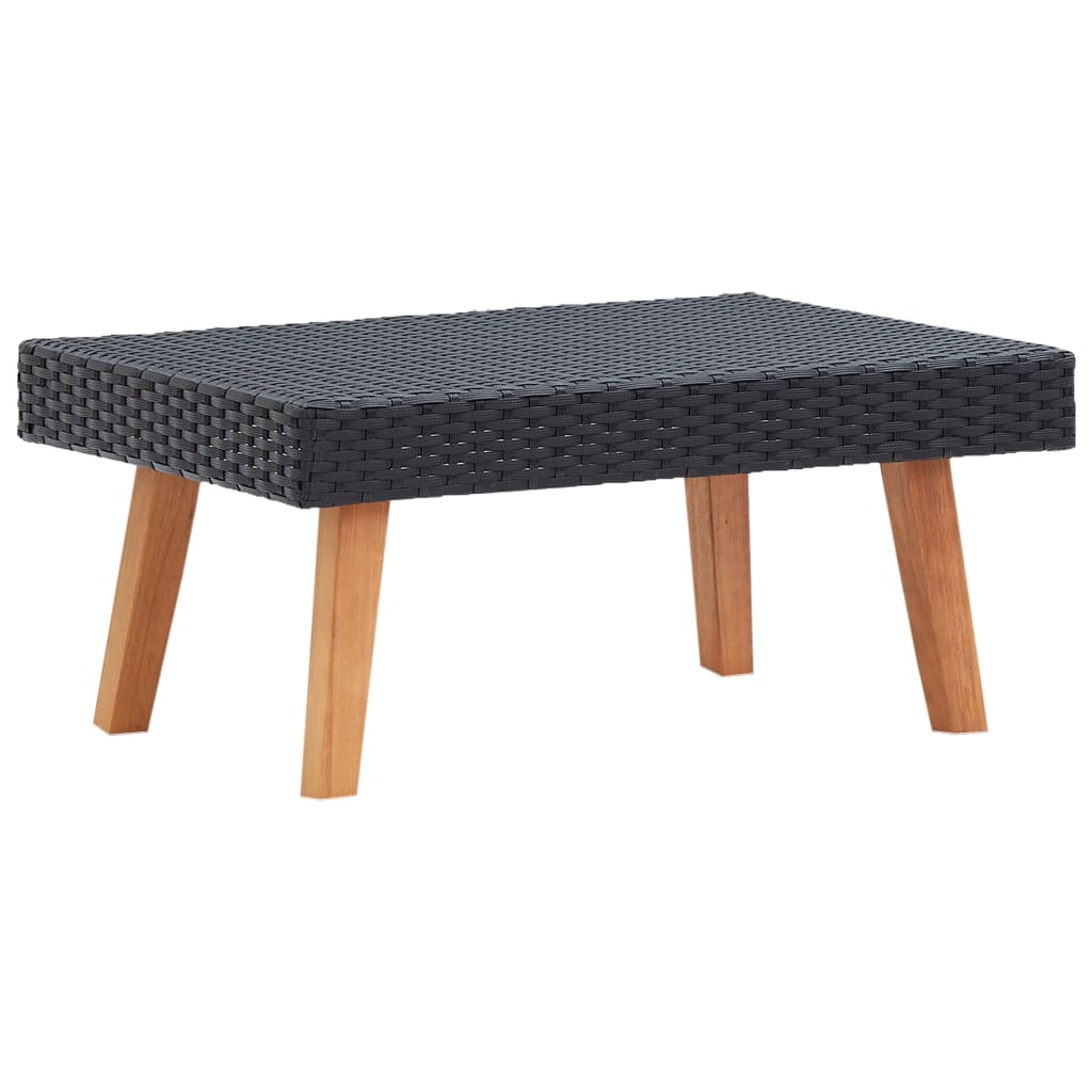 Thumbnail - vidaXL 2-tlg. Garten-Lounge-Set mit Kissen Poly Rattan Schwarz