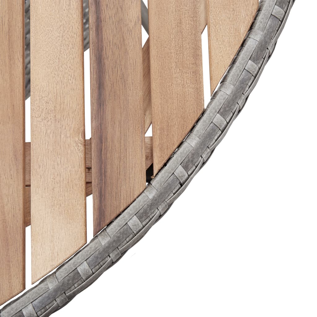 Set mobilier de grădină cu perne, 7 piese, gri, poliratan