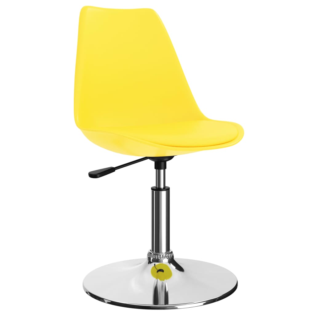 vidaXL Καρέκλες Τραπεζαρίας Περιστρεφόμενες 6 τεμ. Κίτρινες Δερματίνη