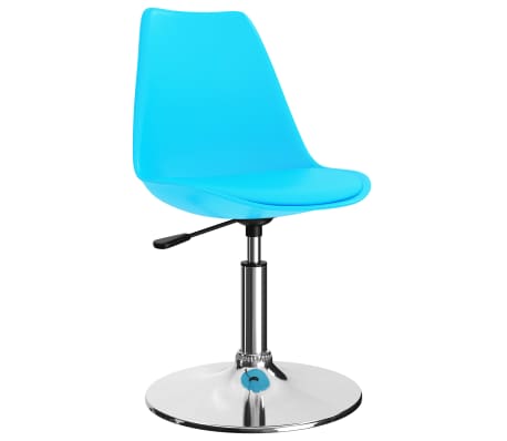 vidaXL Eetkamerstoelen draaibaar 6 st kunstleer blauw