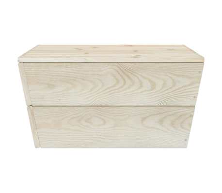 vidaXL Hagebord 60x60x30 cm impregnert gran