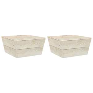 Zahradní stoly 2 ks 60 x 60 x 30 cm impregnované smrkové dřevo - obrázek 2