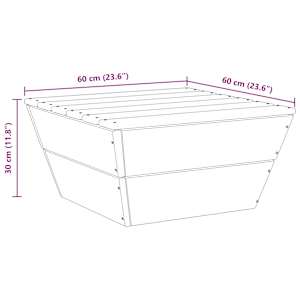Zahradní stoly 2 ks 60 x 60 x 30 cm impregnované smrkové dřevo - obrázek 7