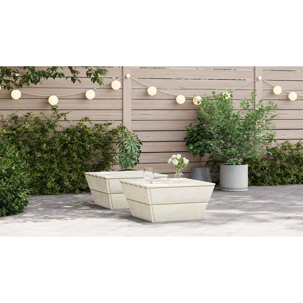 Záhradné stoly 2 ks 60x60x30 cm impregnované smrekové drevo 315635