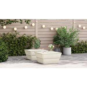 Vrtne mize 2 kosa 60x60x30 cm impregnirana smrekovina